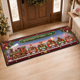 Personalized Christmas Train Runner Rug – Grandma's Christmas Crew