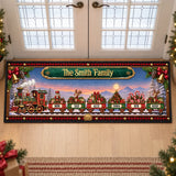 Personalized Christmas Train Runner Rug – Grandma's Christmas Crew