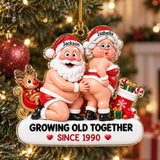 Growing Old Together Personalized Funny Couple Acrylic Ornament