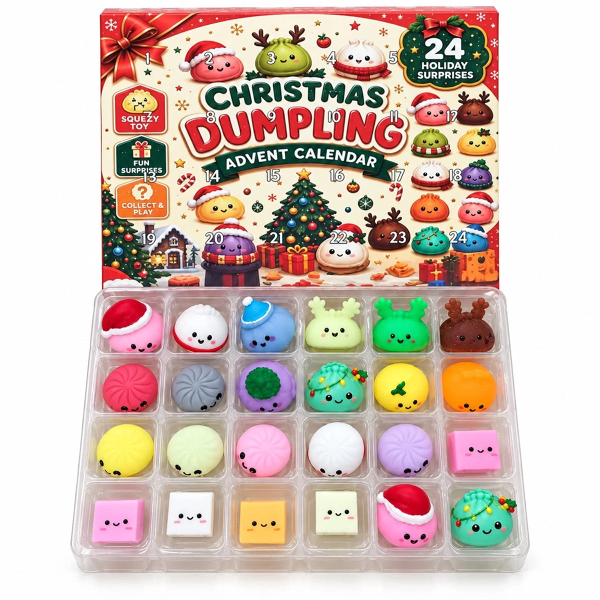 Squishy Dumpling Christmas Advent Calendar – 24 Days of Surprises