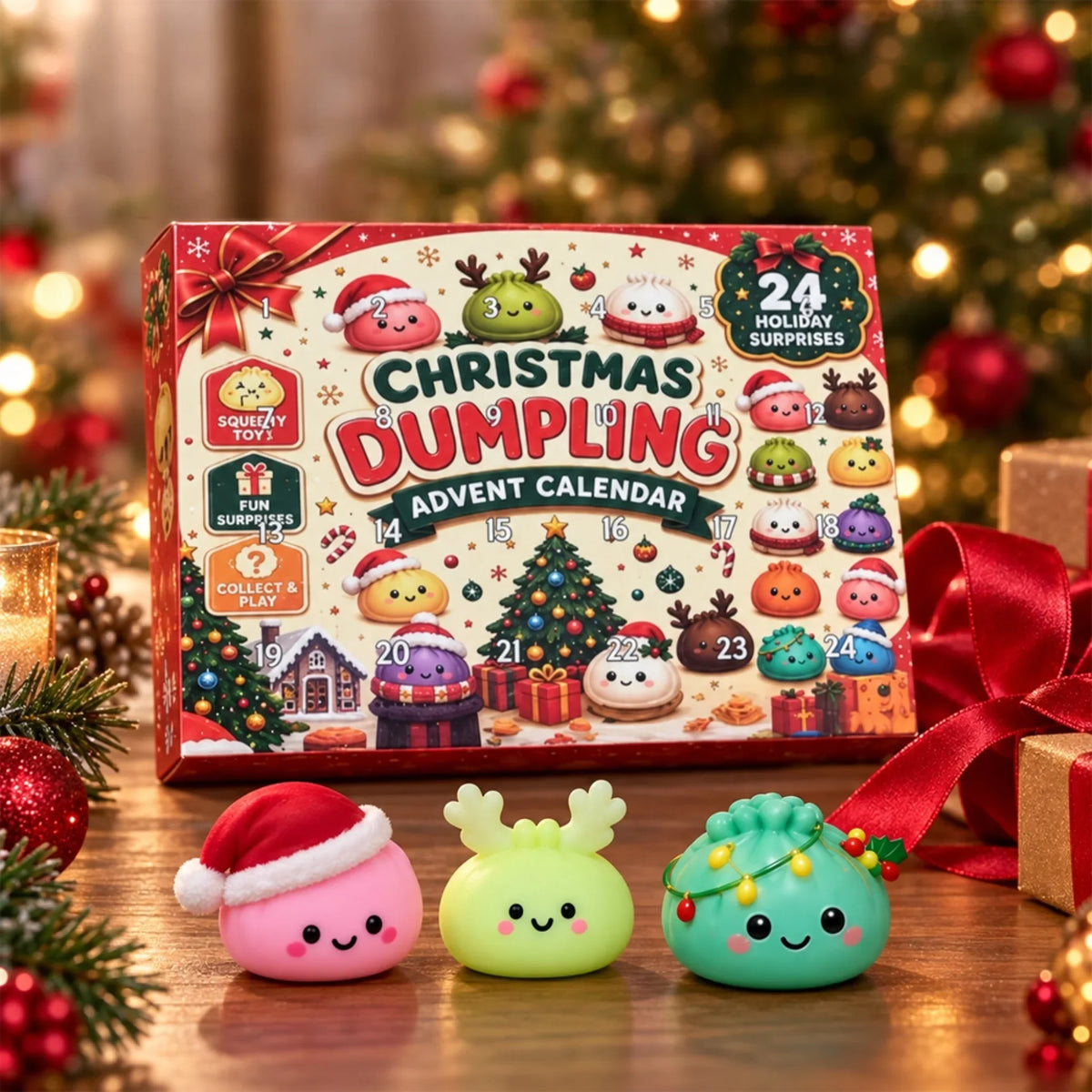 Squishy Dumpling Christmas Advent Calendar – 24 Days of Surprises