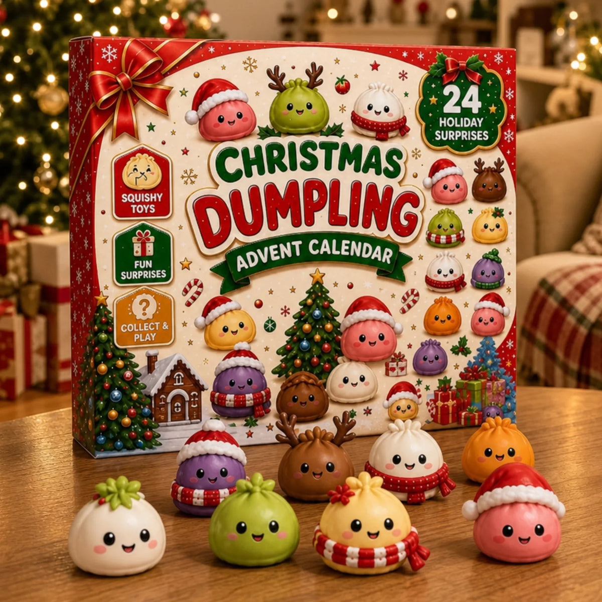 Squishy Dumpling Christmas Advent Calendar – 24 Days of Surprises