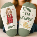 Personalized Crochet Crew Socks – Sorry, I'm Hooked