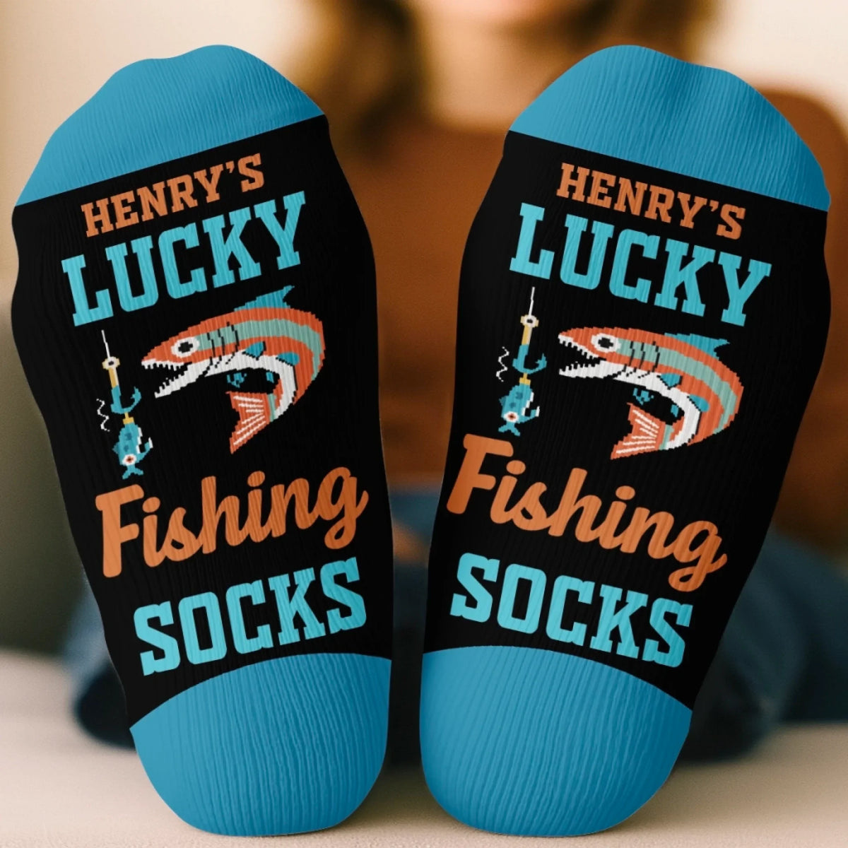 Personalized Fishing Crew Socks – Hooked For Life