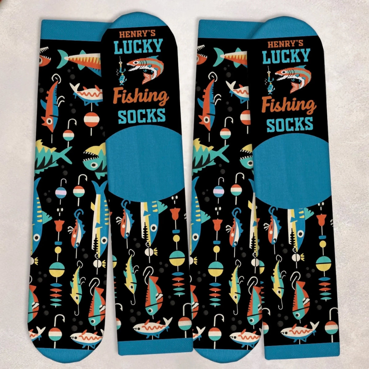 Personalized Fishing Crew Socks – Hooked For Life