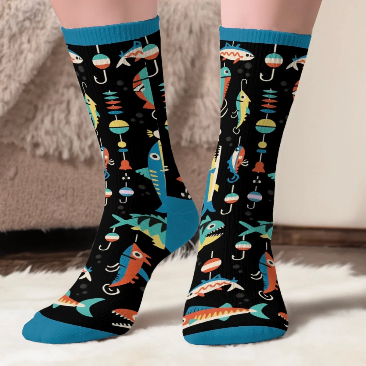 Personalized Fishing Crew Socks – Hooked For Life