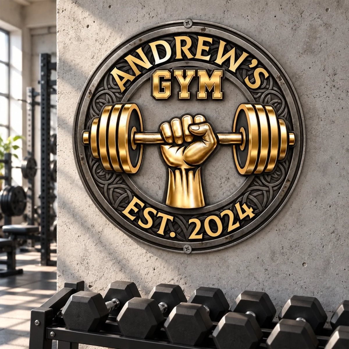 Personalized Home Gym Metal Sign – Welcome to My Fitness Zone