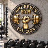 Personalized Home Gym Metal Sign – Welcome to My Fitness Zone