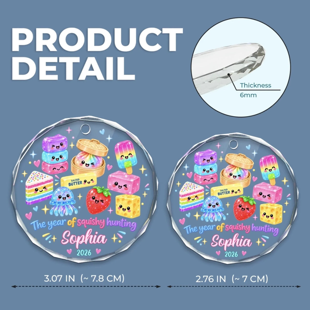 Personalized Squishy Glass Ornament – Cute Finds, Happy Vibes