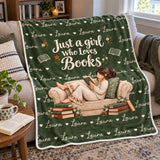 Personalized Book Lover Name Blanket – Stories I Carried