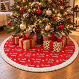 Personalized Family Name Christmas Tree Skirt – Cozy Christmas, Family Style