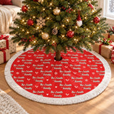 Personalized Family Name Christmas Tree Skirt – Cozy Christmas, Family Style