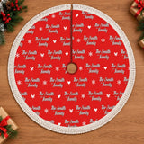 Personalized Family Name Christmas Tree Skirt – Cozy Christmas, Family Style