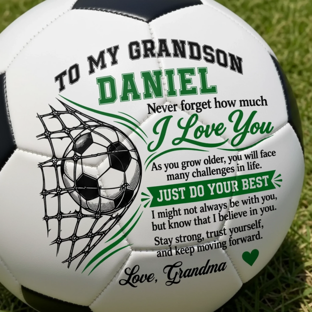 Personalized Soccer Ball for Grandson – Always Believe in Yourself