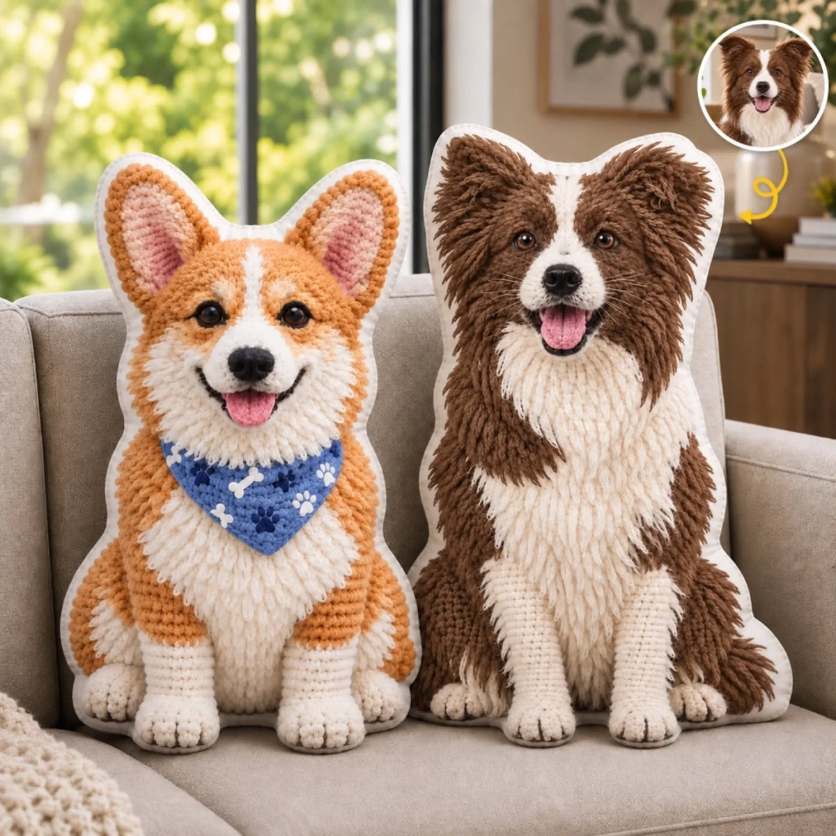 Personalized Pet Photo Shaped Pillow – Sweetest Furry Cuddle Buddy