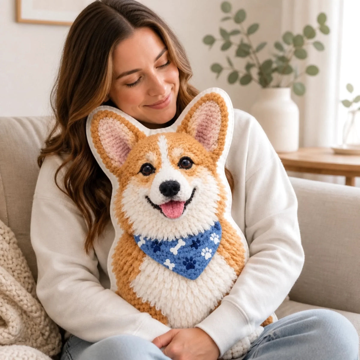Personalized Pet Photo Shaped Pillow – Sweetest Furry Cuddle Buddy