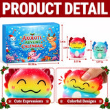 Axolotl Squishy Christmas Advent Calendar – 24 Mini Squishies