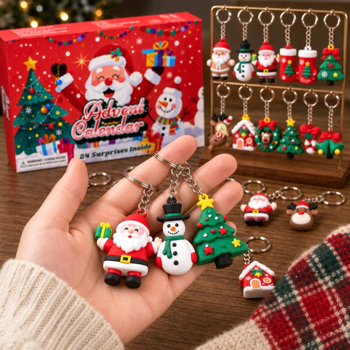 Christmas Countdown Keychain Advent Calendar – 24 Festive Charms