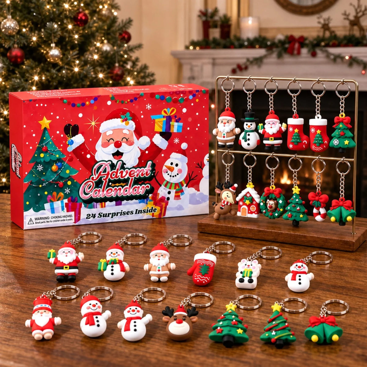 Christmas Countdown Keychain Advent Calendar – 24 Festive Charms