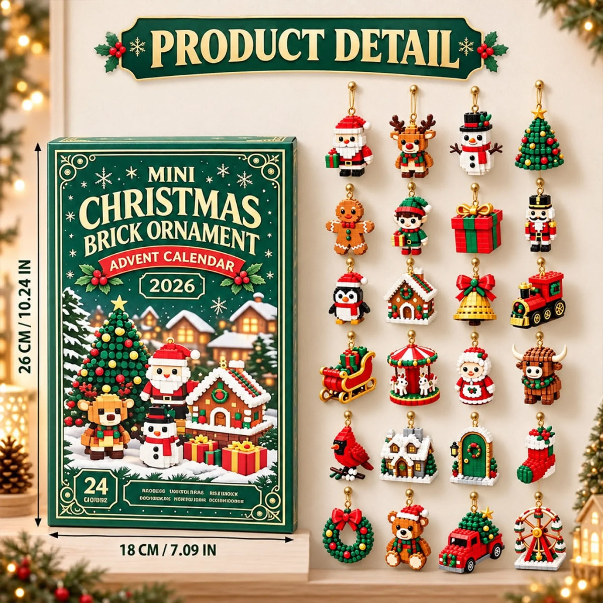 Christmas Brick Ornament Advent Calendar – 24 Mini Builds