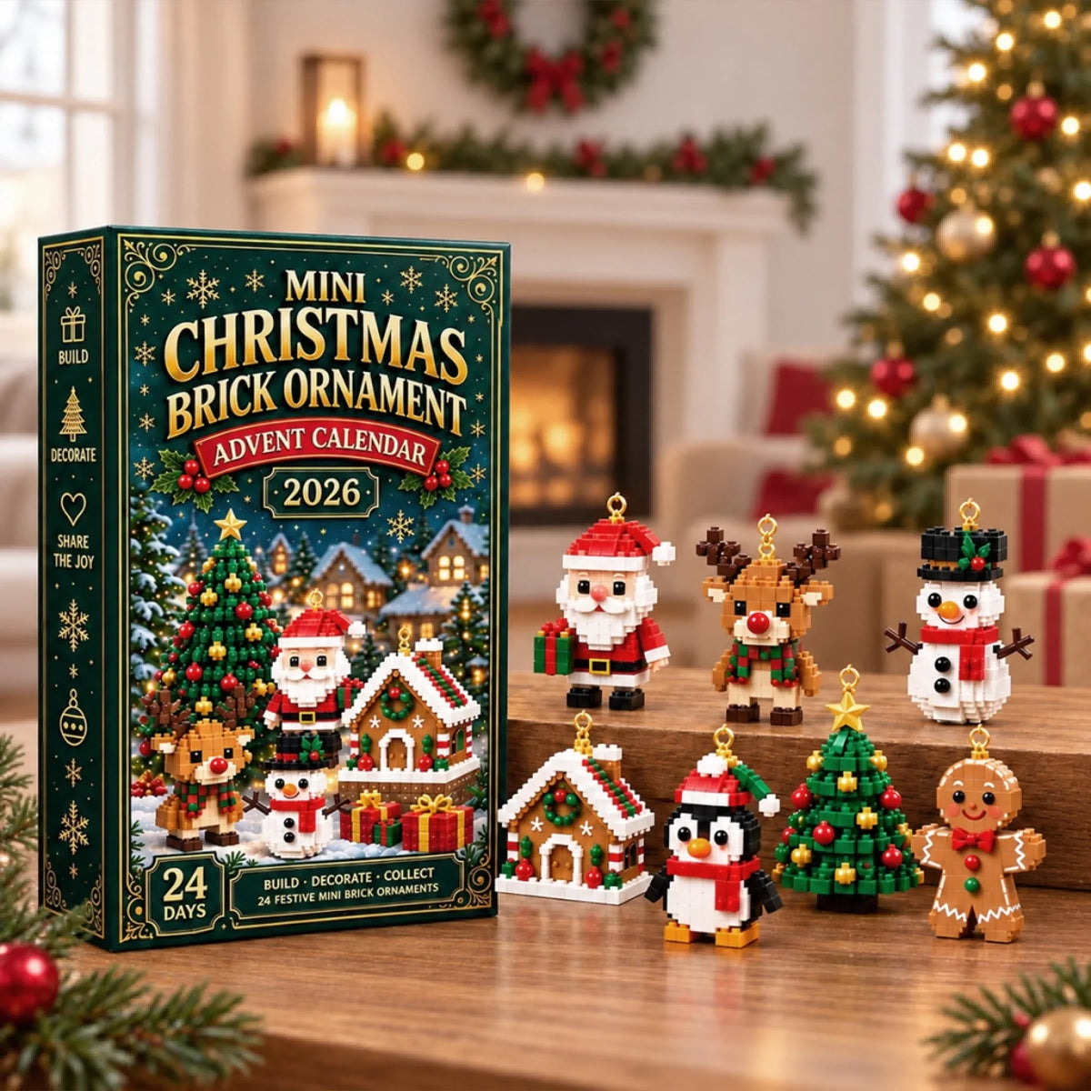 Christmas Brick Ornament Advent Calendar – 24 Mini Builds