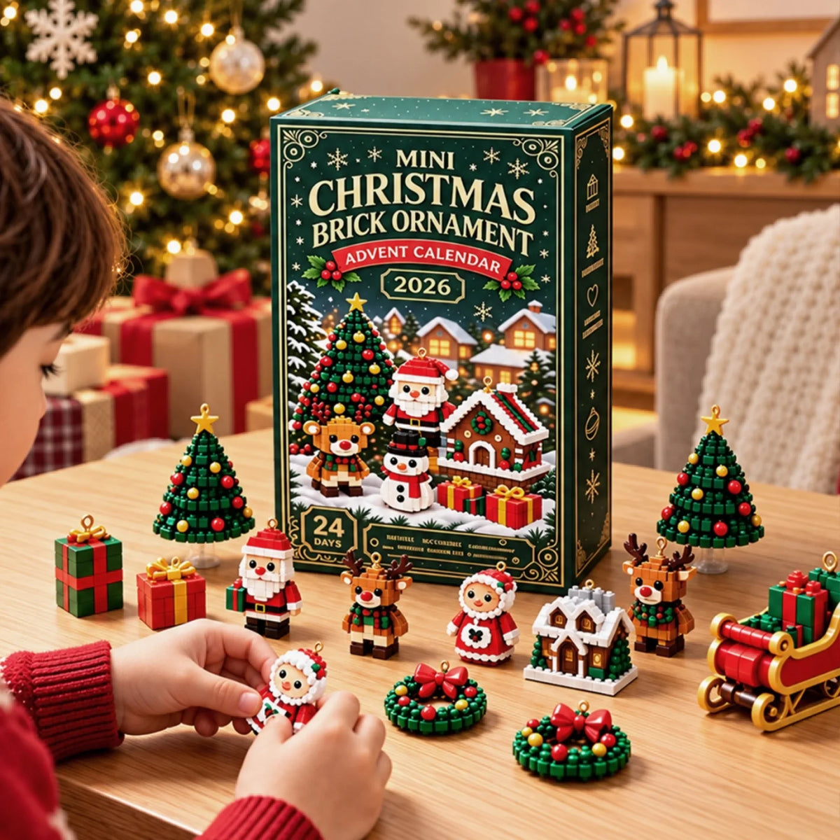 Christmas Brick Ornament Advent Calendar – 24 Mini Builds