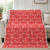 Personalized Birth Flower Name Blanket – A Little More Personal
