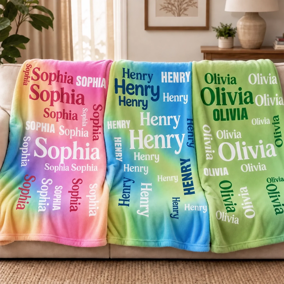 Personalized Name Word-Art Blanket – Little Trouble Maker