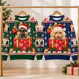 Custom Pet Photo Gift Box Ugly Christmas Sweater