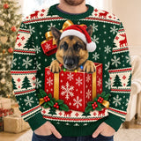 Custom Pet Photo Gift Box Ugly Christmas Sweater