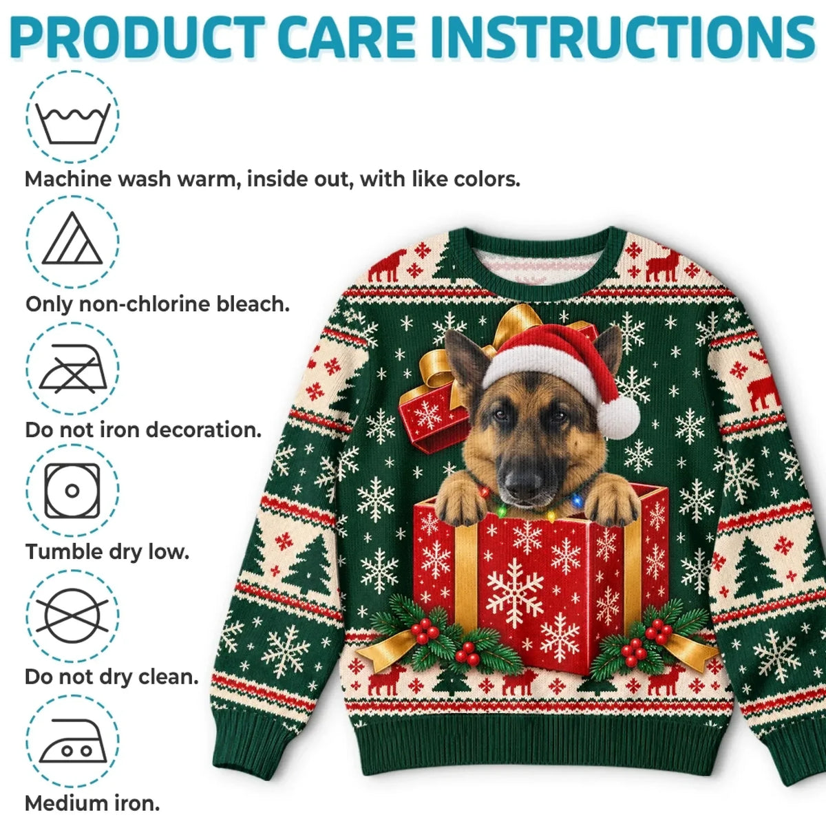 Custom Pet Photo Gift Box Ugly Christmas Sweater
