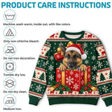 Custom Pet Photo Gift Box Ugly Christmas Sweater