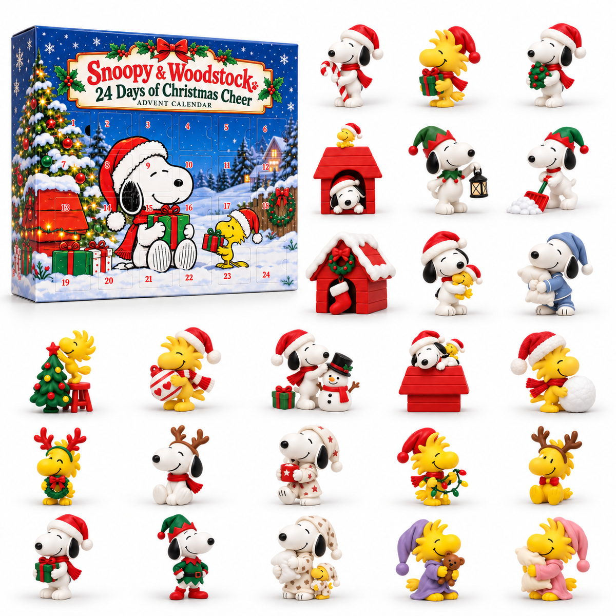 24 Days of Christmas Cheer 3D Figurines Advent Calendar