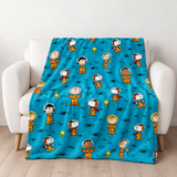 Little Space Explorers Moon Mission Adventure Throw Blanket