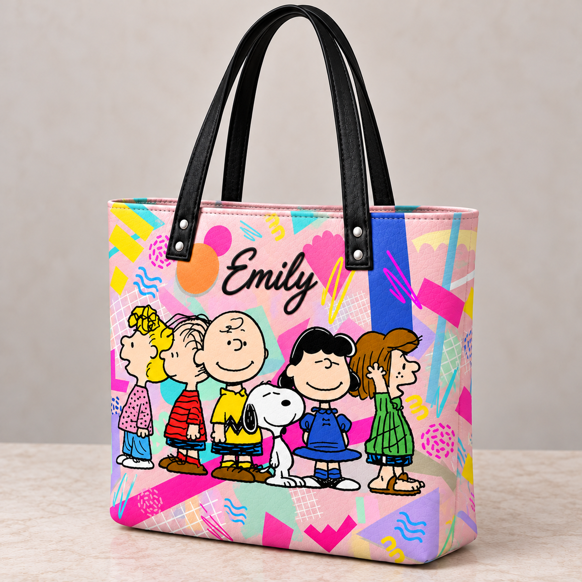 A Little Happiness Everywhere Custom Name Gift For Her - Personalized Tote Bag