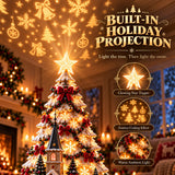Christmas Village Lightscape Tree – 3D Tabletop Tree with Room Projection