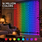 Smart Pixel Christmas Curtain Lights – 400 RGB LEDs, App Control