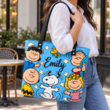 Happiness Is Dancing Together Custom Name Gift For Her - Personalized Tote Bag
