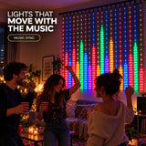Smart Pixel Christmas Curtain Lights – 400 RGB LEDs, App Control