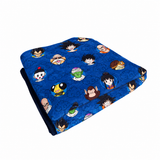 Blue Galaxy Adventure Heroes and Legendary Warriors Blanket