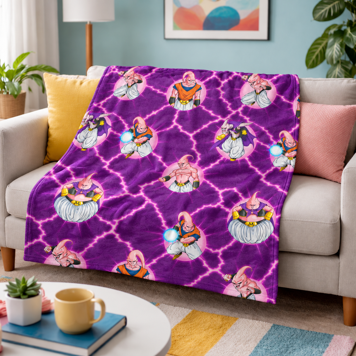 Purple Lightning Power Battle and Epic Warrior Legends Blanket
