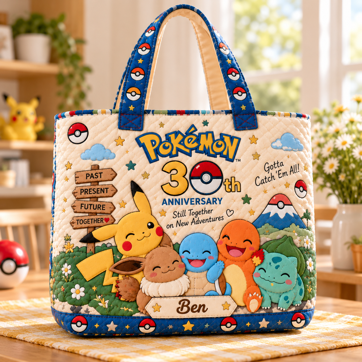 Magical Adventure - Personalized Quilted Tote Bag - Gift For Movie Fans