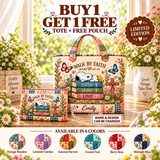 Walk By Faith Personalized Quilted Tote Bag