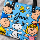 Happiness Is Dancing Together Custom Name Gift For Her - Personalized Tote Bag