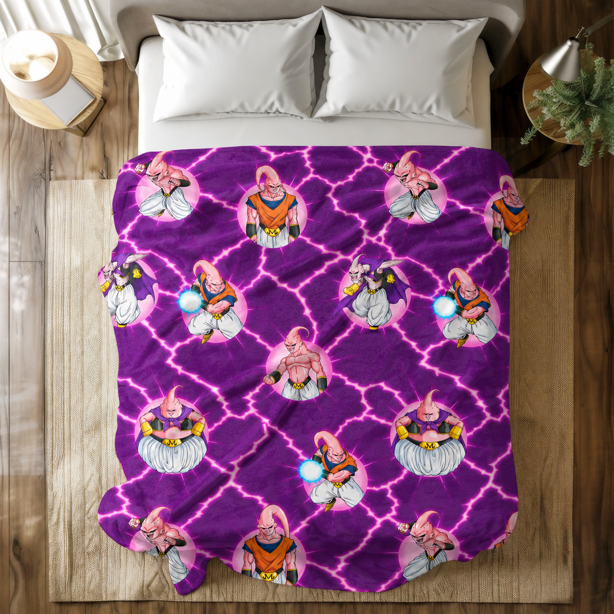 Purple Lightning Power Battle and Epic Warrior Legends Blanket