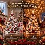 Christmas Village Lightscape Tree – 3D Tabletop Tree with Room Projection