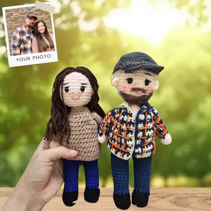 Craftzily Personalized Couple Crochet Dolls (In Loving Memory Card)