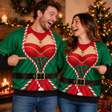 Funny Holiday Elf Personalized All-Over-Print Sweatshirt