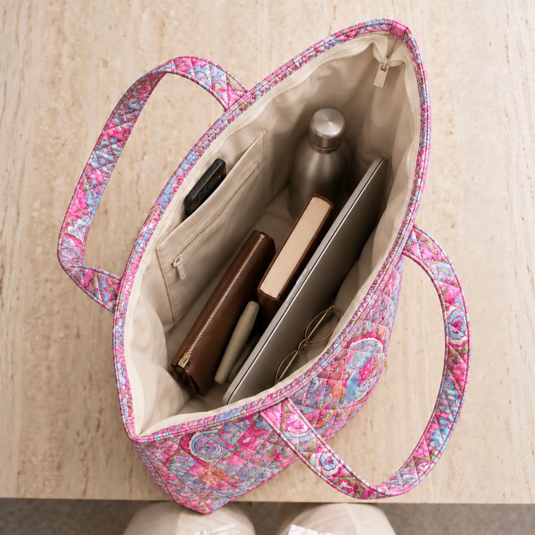 Walk By Faith Personalized Quilted Tote Bag
