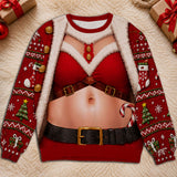Santa Body Personalized Funny Ugly Christmas Sweatshirt